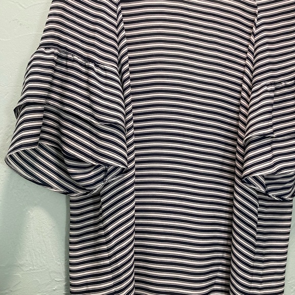 Loft- Blue and white blouse 
Large - Picture 2 of 9